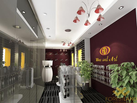 Thiết kế showroom rượu chỉ với 40m2