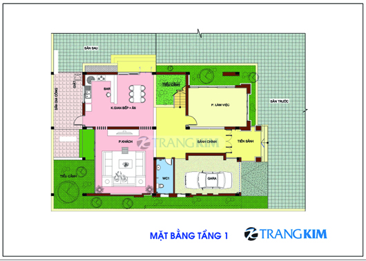 Thiết kế biệt thự có sân vườn trên diện tích 250m2