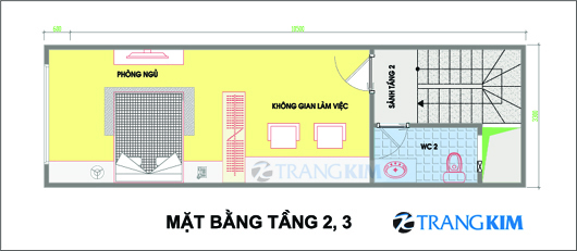 Thiết kế nhà ống trên diện tích 3,3x10,5m2 