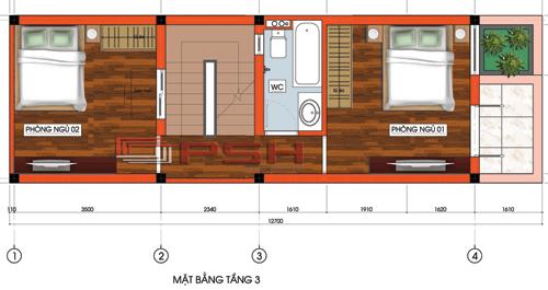 Xây nhà phố 5 tầng vừa ở vừa kinh doanh 