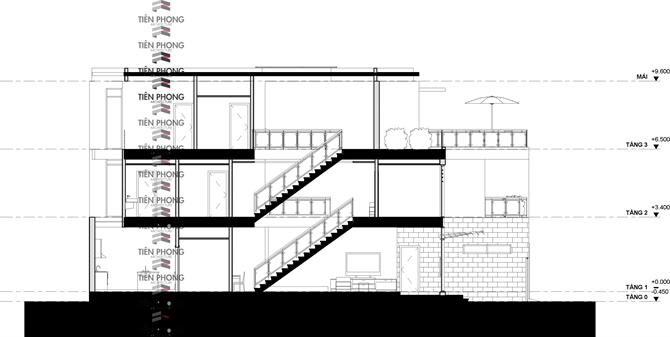 Thiết kế nhà phố nhiều ánh sáng trên diện tích 7x20m 