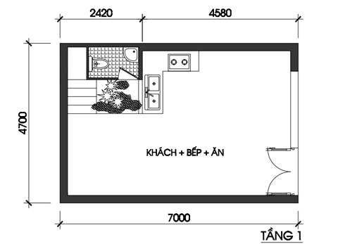 Nhà 3 tầng hơn 30m2 cho gia đình trẻ 