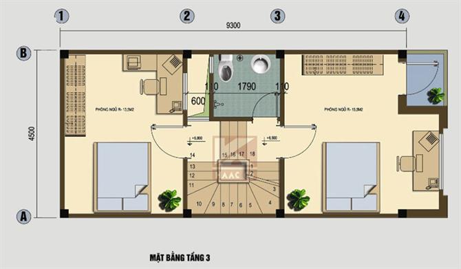 Xây Nhà trên đất diện tích 66,7 m2, mặt tiền 4,5 m