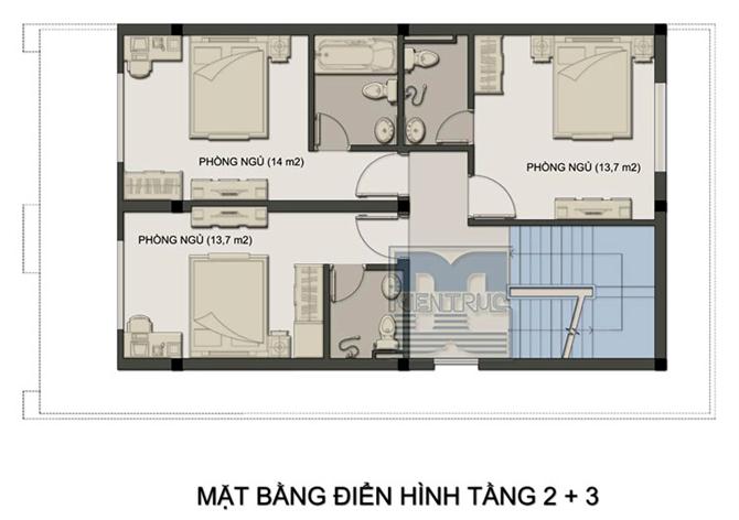 Thiết kế nhà 70m2