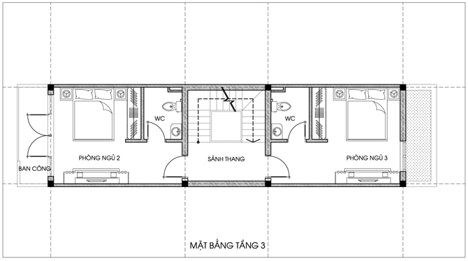 Thiết kế nhà phố đẹp mặt tiền 4m 