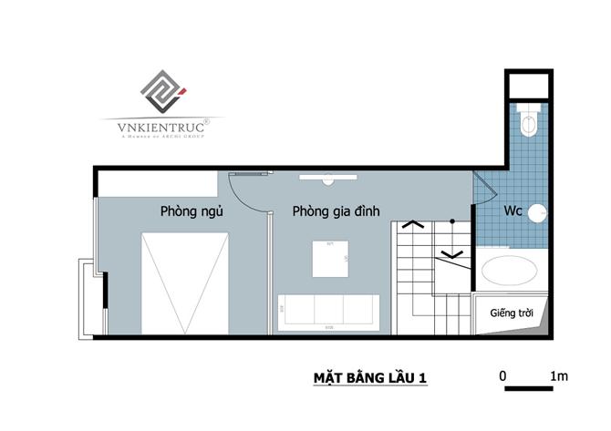 Thiết kế ngôi nhà trên diện tích 8x12m2