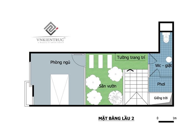 Thiết kế ngôi nhà trên diện tích 8x12m2