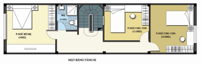 Thiết kế nhà 3 tầng tuổi ất mão