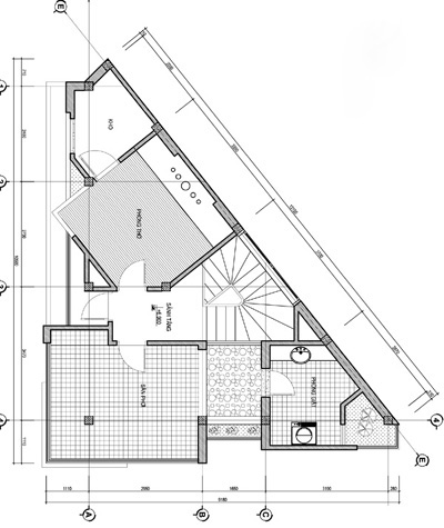Xây nhà trên khu đất có hình tam giác