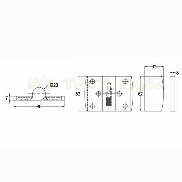 Bản lề 3018G Cad