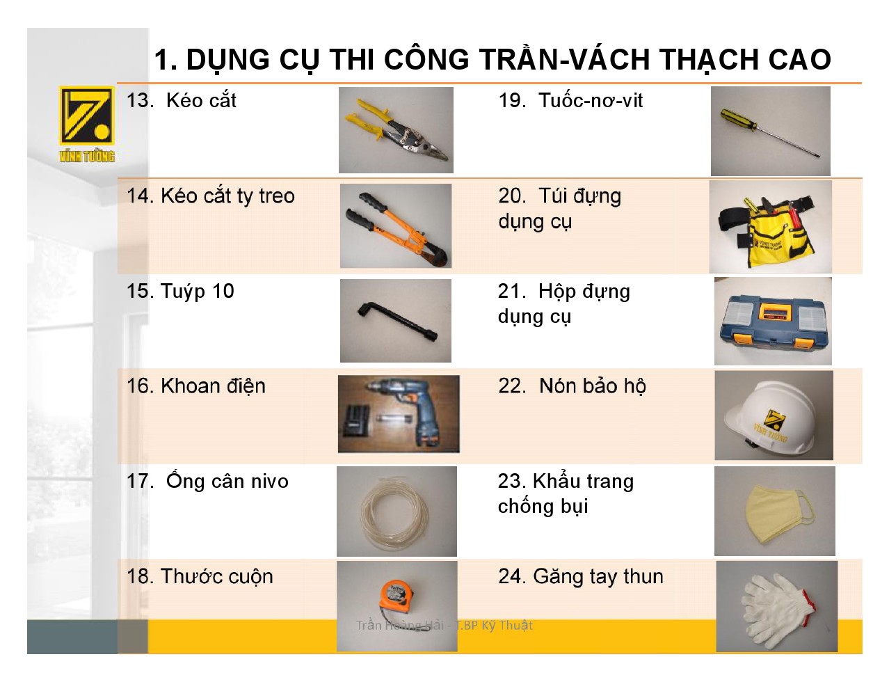 Hướng dẫn thi công trần chìm giật cấp-3