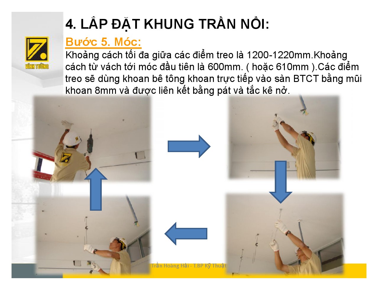 Hướng dẫn thi công trần nổi-7