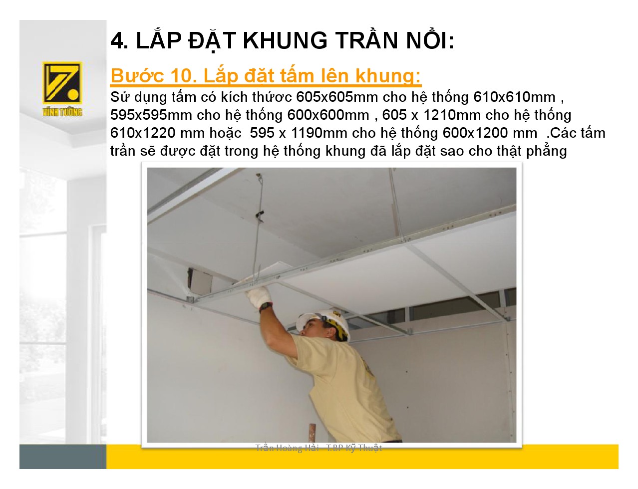 Hướng dẫn thi công trần nổi-12