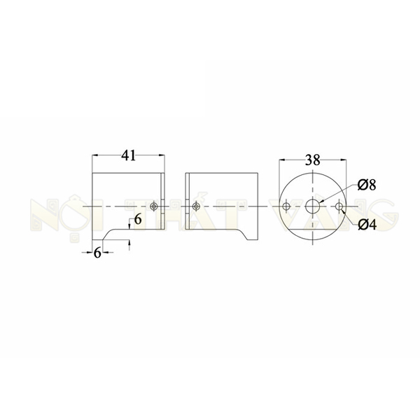 Tay nắm phi 38 304G