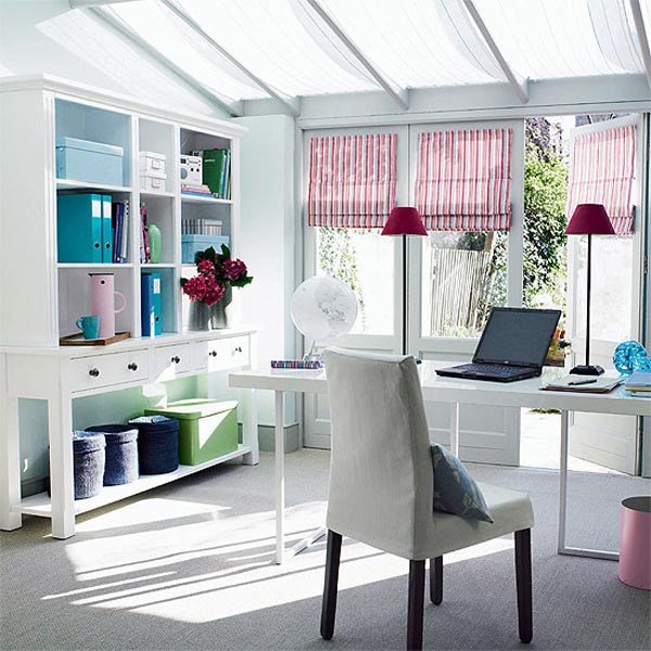 White Small Office Interior Design View