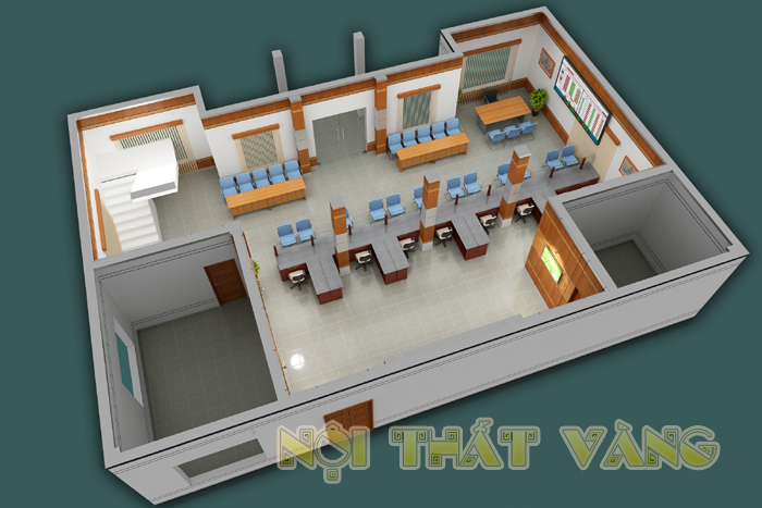Thiết kế và thi công nội thất Ngân hàng Nông Nghiệp